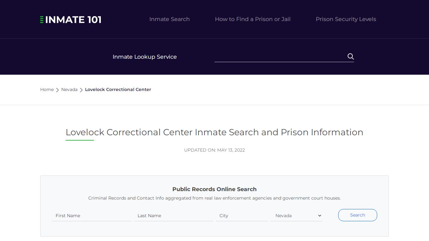 Lovelock Correctional Center Inmate Search, Visitation ...