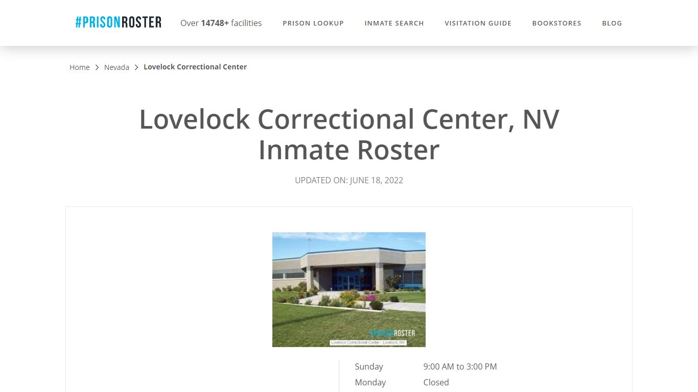 Lovelock Correctional Center, NV Inmate Roster